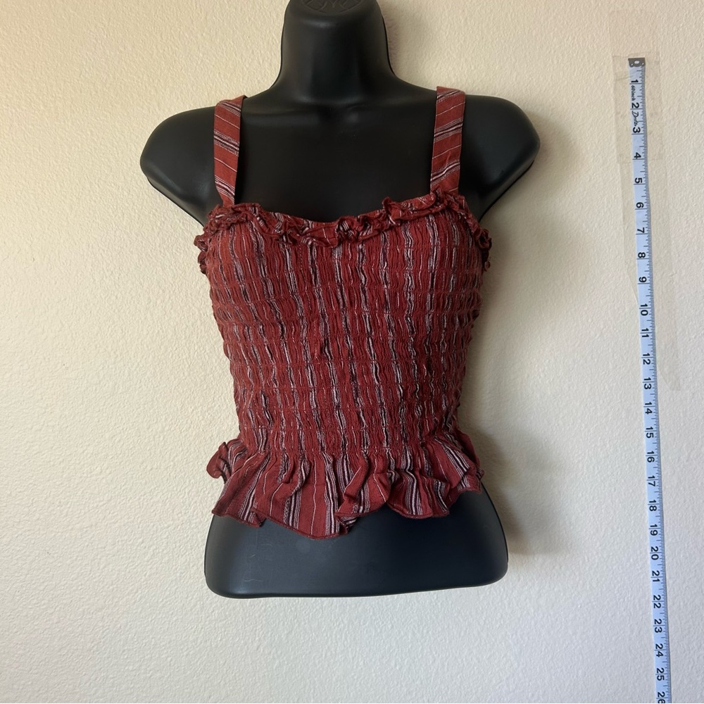 AE Striped Ruffle Top - Picture 2 of 5